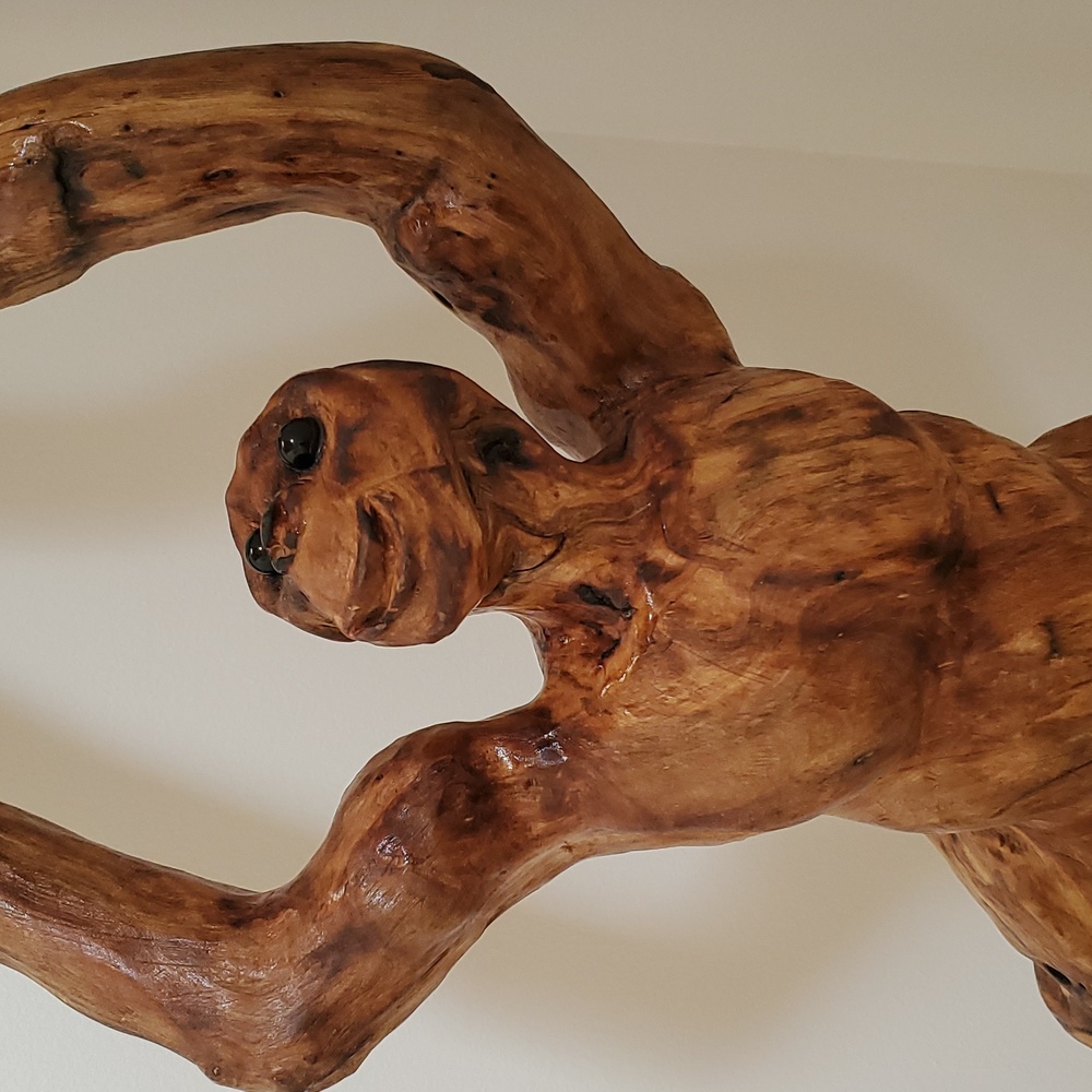 Amazing Al One Piece Wood Carved Sculpture